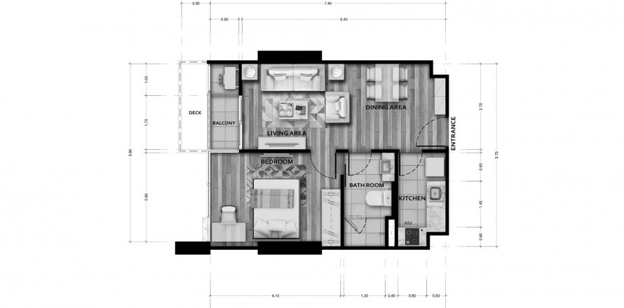 Sobre plano Sapphire Luxurious Condominium Rama 3 en Yan Nawa, Bangkok, Tailandia № 69508 - foto 1