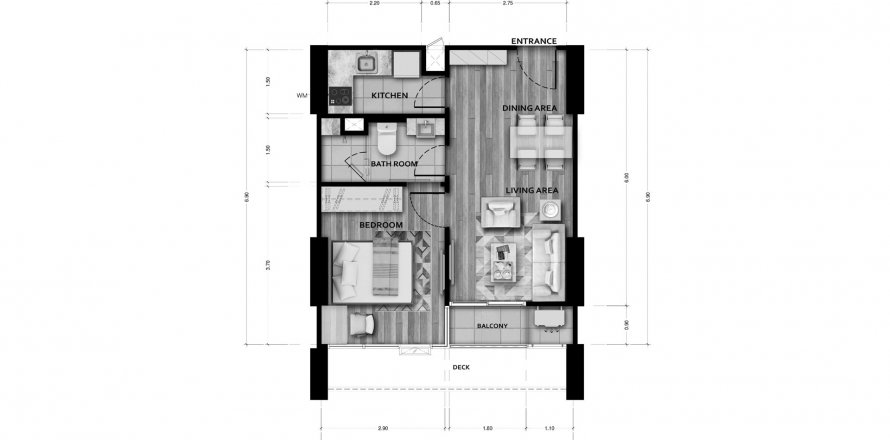 Sobre plano Sapphire Luxurious Condominium Rama 3 en Yan Nawa, Bangkok, Tailandia № 69508 - foto 1