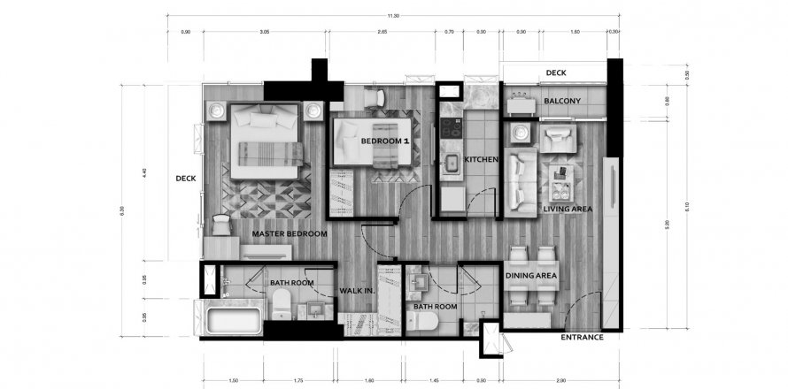 Sobre plano Sapphire Luxurious Condominium Rama 3 en Yan Nawa, Bangkok, Tailandia № 69508 - foto 1